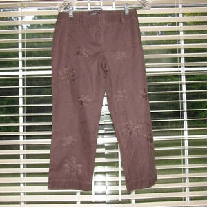 TALBOTS Signature Slim Brown Ankle Pants Size 2P
